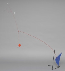 Alexander Calder, Blue Waves a Feather (SOLD), 1948, sheet metal, wire and paint, 50 x 48 x 10 inches