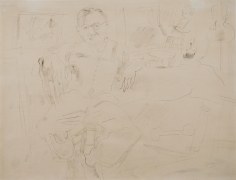 jules pascin, Portrait of Emil Ganzo, carbon transfer drawing on paper, 15 1/2 x 20 inches