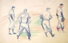 Untitled (Baseball), 1954 crayon on paper 12 x 18 inches