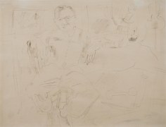 Jules Pascin Portrait of Emil Ganso carbon transfer drawing on paper 15 1/2 x 20 inches