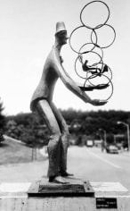 chaim gross, Juggler with Rings and Birds, 1975, bronze, 91 x 43 x 44 inches