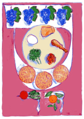 Mark Podwal, Seder Plate, 2011, acrylic, gouache and colored pencil on paper, 16 x 12 inches
