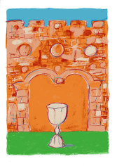 Mark Podwal, Elijah's Cup, 2011, acrylic, gouache and colored pencil on paper, 10 1/4 x 7 inches (image size)