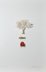 Parts for a Swing, 2008, Japanese paper construction, 20 3/4 x 16 1/2 x 3 1/4 inches