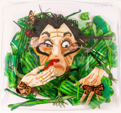 Red Grooms, Dali Salad II, 1980, , three-dimensional color lithograph, silkscreen, ping pong balls and plexiglass, 26 x 26 inches