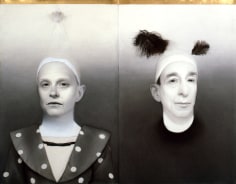 Susan Hauptman Self Portrait (with feathers), 2007 charcoal, feathers and gold leaf on paper 41 x 53 inches