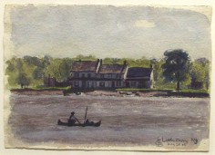 Oscar Bluemner, Little Ferry, N.J., 1905, watercolor on paper, 5 1/2 x 7 3/4 inches