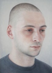 Robert Bauer, Adam, 2018, oil on paper mounted on board, 7 1/2 x 5 3/8 inches