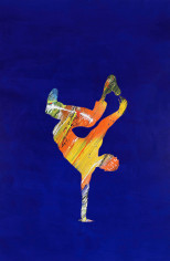Breakdancer in the Ultramarine series by artist Yvette Mimieux