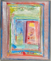 Frame on &quot;Interior&quot; oil painting by Robert Natkin.