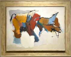 Image of frame of Walter Quirt 1962 painting &quot;The Chase&quot;.