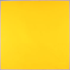 Image of sold Naohiko Inukai 1965 yellow square hard-edge abstract painting No. 1.