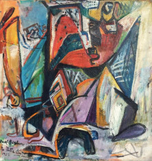 Image of sold abstract 1952 composition by Paul Burlin at Caldwell Gallery Hudson.