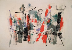 Image of abstract John Von Wicht untitled artwork titled Harbor Abstraction (1956).