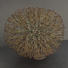 Image of sold Harry Bertoia abstract beryllium copper sculpture of Bush Form (1961).