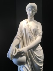 Image of white marble sculpture by William Henry Rinehart depicting the Woman of Samaria (1871).