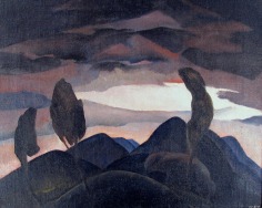 Image of modernist oil painting by William Schwartz titled A Song Without Words.