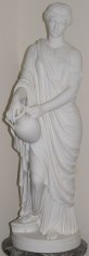 White marble statue entitled &quot;Woman of Samaria&quot; by William Rinehart.