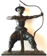 Image of sold bronze sculpture by Malvina Hoffman of a Mongolian Dancer.