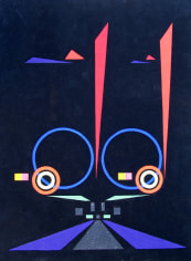 Image of sold Ed Garman watercolor Invention (1945).