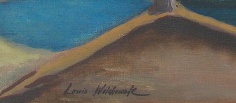 Signature on Beach Scene by Louis Wolchonok.