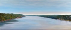 Tom Yost oil painting &quot;Walkway Across the Hudson&quot;.