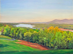 Tom Yost oil painting &quot;The Hudson from Olana&quot;.