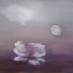 BRINTZ GALLERY, ROSS BLECKNER, Untitled (Black Monet Series), 2018, Oil on canvas, 30 by 30 inches, Flora, Unique Art