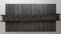 Untitled, 1998 iron panels, lead, cloth
