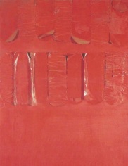 Rosso 21,&nbsp;1960, acrylic and&nbsp;paper&nbsp;on canvas