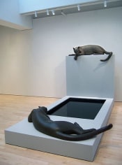 Cougar Pond, 2005, bronze, wood, water, 76 x 72 x 137 in.