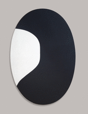 Leon Polk Smith, Correspondence-White, Black, 1966, oil on canvas, 52 x 35 in.