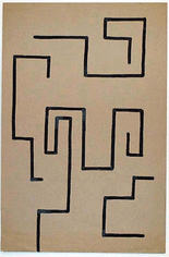 Leon Polk Smith, Untitled, 1943, gouache on paper, 17 1/2 x 11 1/2 in.