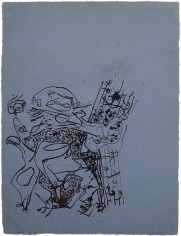 Untitled, c. 1945, brown ink on blue paper, 27 1/4 x 20 1/4 in.  CR 748