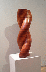 Gemini, 1994, mahogany, 36 x 11 1/2 x 7 in.