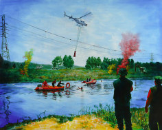 Sung-hung Kong. Civil Defense Drill, 2006. Acrylic &amp;amp; oil on canvas, 227.3 x 181.8 cm.&nbsp;Courtesy of the artist &amp;amp; PKM Gallery.