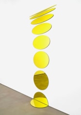 Olafur Eliasson. Welcoming ellipses, 2008.&nbsp;Laminated mirror(yellow), aluminium, rubber, 246.7 x 99 cm. Courtesy of the&nbsp;artist &amp;amp; PKM Trinity Gallery. &copy; 2012 Olafur Eliasson.