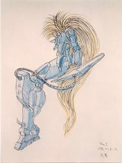Lee Bul. Cyborg drawing:blue 1, 1996. Mixed media on paper, 63 x 82 cm.&nbsp;Courtesy of the artist &amp;amp; PKM Gallery.