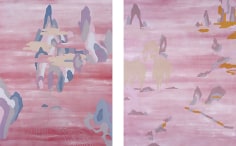Sunny Kim. Weeping Willow &amp;amp; Rocks and Clouds, 2005. Acrylic on canvas, 180 x 140 cm each.&nbsp;Courtesy of the artist &amp;amp; PKM Gallery.