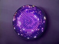LEO VILLAREAL Dark Star  light emitting diodes, circuitry, microcontroller and anodized aluminum, 42 x 42 x 3 inches.