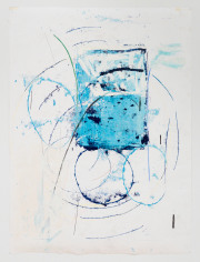 BA/PO, 2013 monotype, oil based ink, colored pencil on paper
