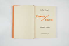 John Beech and Edward Albee,&nbsp;Obscure/Reveal, 2008
