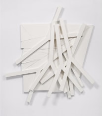 Wyatt Kahn,&nbsp;Untitled,&nbsp;2020, linen on linen on panel, 104 x 99 x 6 1/4 inches&nbsp;
