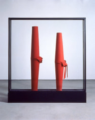 Erwin Wurm, untitled, 1988&ndash;89, cloth, wood, and glass, 78 3/4 &times; 78 3/4 &times; 15 3/4 in.