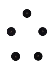 James Lee Byars, 5 Points Make a Man, 1993