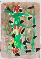 "Untitled", 1991 Gouache, pastel, watercolor on paper