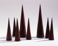 James Lee Byars, &ldquo;Eight Cones&rdquo;, 1959-1960