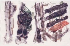 "Untitled", 2004 Gouache, watercolor, charcoal, red chalk on paper