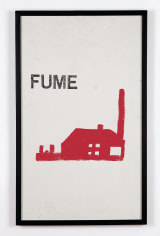 &quot;Fume&quot;, 1972 Letter press and paint on canvas