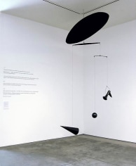 Alessandro Balteo-Yazbeck, Model of Alexander Calder&rsquo;s C&ocirc;ne d&rsquo;&eacute;b&egrave;ne, 1933 + Saddam Cloud. (Installation view)